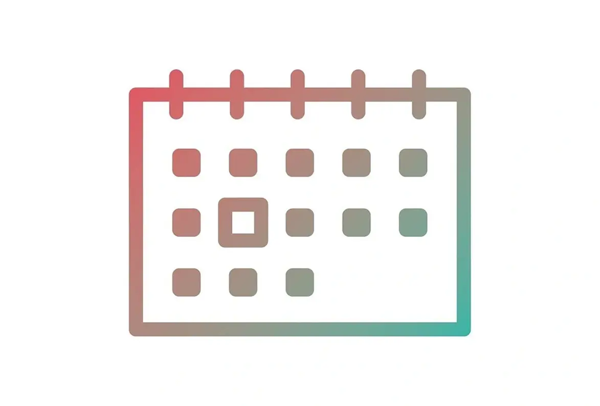 image (1) Calendar icon with gradient color design.