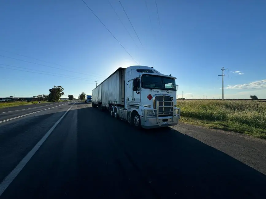 Semi truck on highway for Illinois overweight registration citation