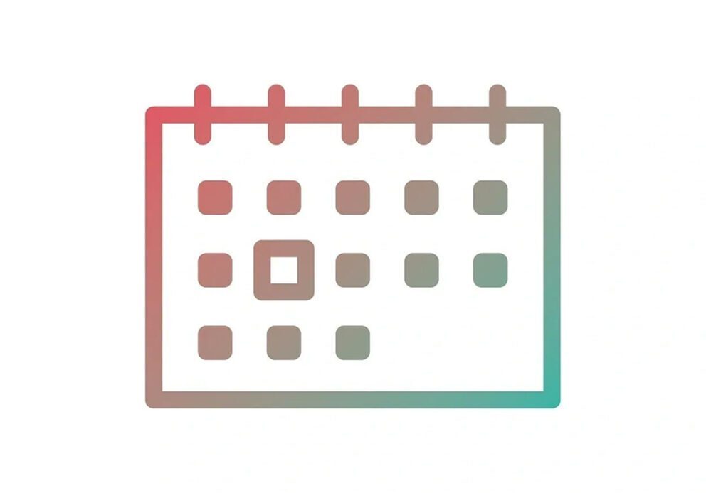 image (1) Calendar icon with gradient color design.